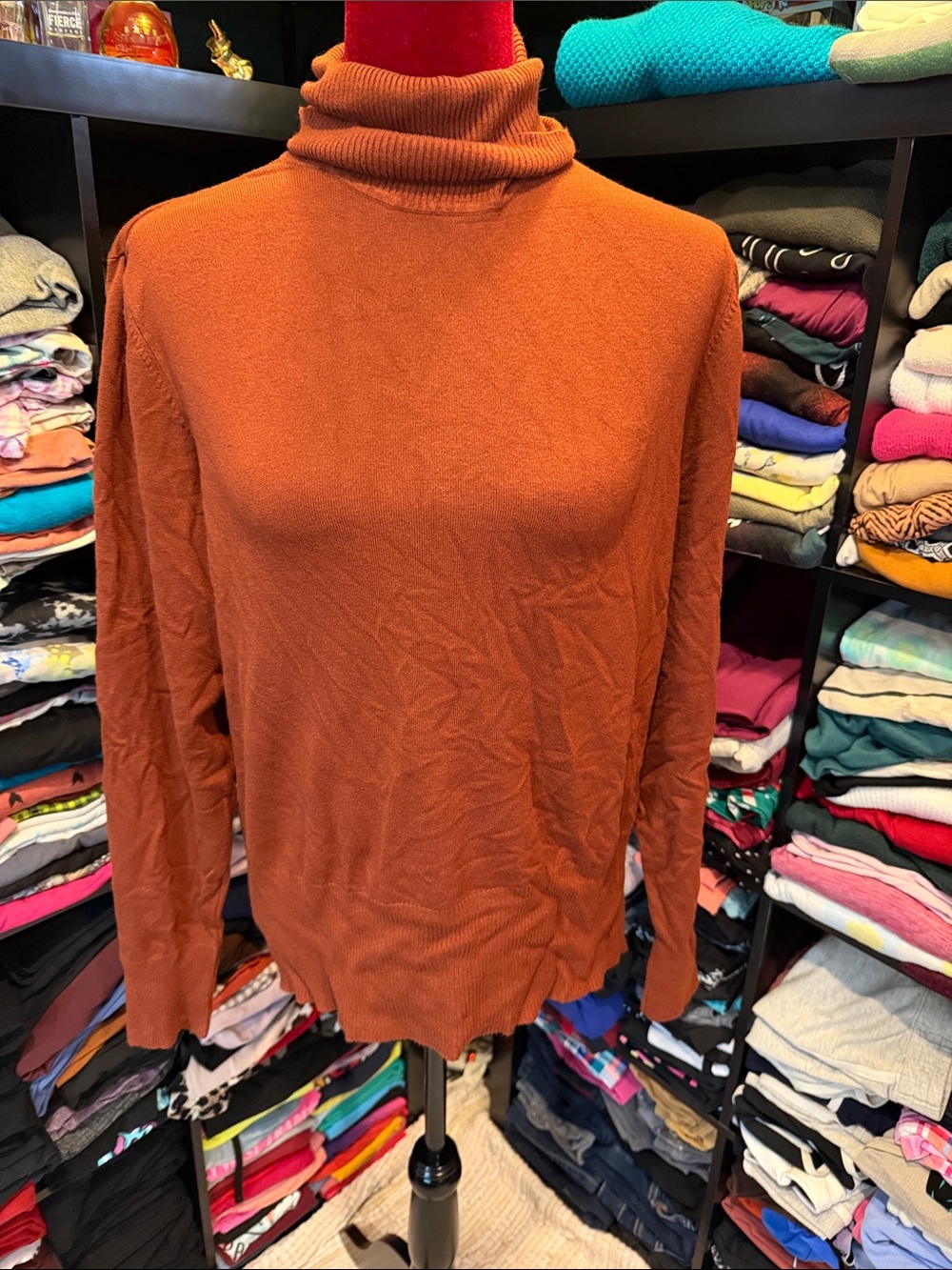 #468. 🪷 rust turtle neck. Xl